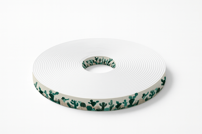 L'atelier du Fourmilier BioThane imprimé au mètre BioThane imprimé Cactus vert sur fond crème
