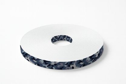 L'atelier du Fourmilier BioThane imprimé au mètre BioThane imprimé Camouflage bleu & gris