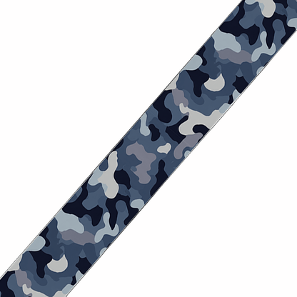 L'atelier du Fourmilier BioThane imprimé au mètre BioThane imprimé Camouflage bleu & gris