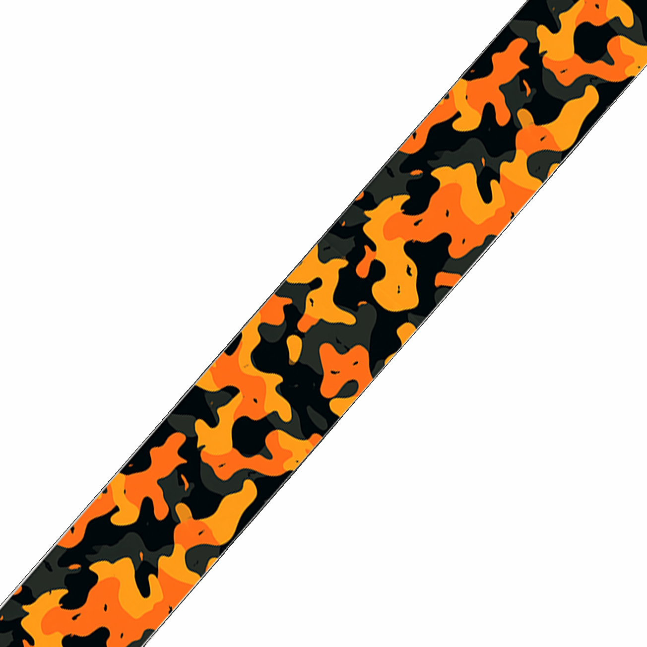 L'atelier du Fourmilier BioThane imprimé au mètre BioThane imprimé Camouflage orange & noir