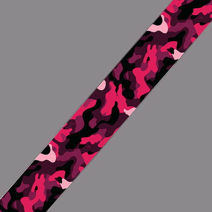 L'atelier du Fourmilier BioThane imprimé au mètre BioThane imprimé Camouflage rose & noir