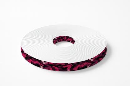 L'atelier du Fourmilier BioThane imprimé au mètre BioThane imprimé Camouflage rose & noir