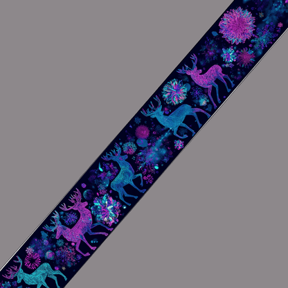 L'atelier du Fourmilier BioThane imprimé au mètre BioThane imprimé "Cerfs Galactiques"