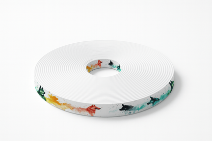 L'atelier du Fourmilier BioThane imprimé au mètre BioThane imprimé – Chiens aquarelle arc-en-ciel