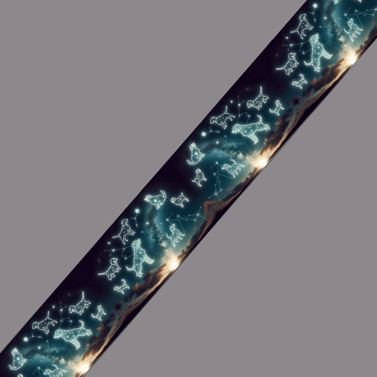 L'atelier du Fourmilier BioThane imprimé au mètre BioThane imprimé - Chiens Constellations Galactiques