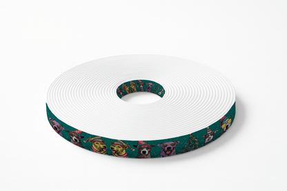 L'atelier du Fourmilier BioThane imprimé au mètre BioThane imprimé “Chiens cool de Noël”