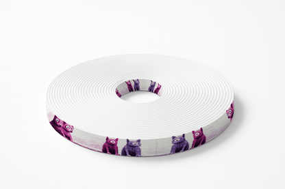 L'atelier du Fourmilier BioThane imprimé au mètre BioThane imprimé – Chiens Crayonnés Fous Rose & Violet