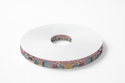 L'atelier du Fourmilier BioThane imprimé au mètre BioThane imprimé “Chiens emmitouflés d’hiver”