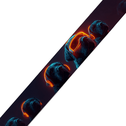 L'atelier du Fourmilier BioThane imprimé au mètre BioThane® imprimé – Chiens futuristes au casque néon