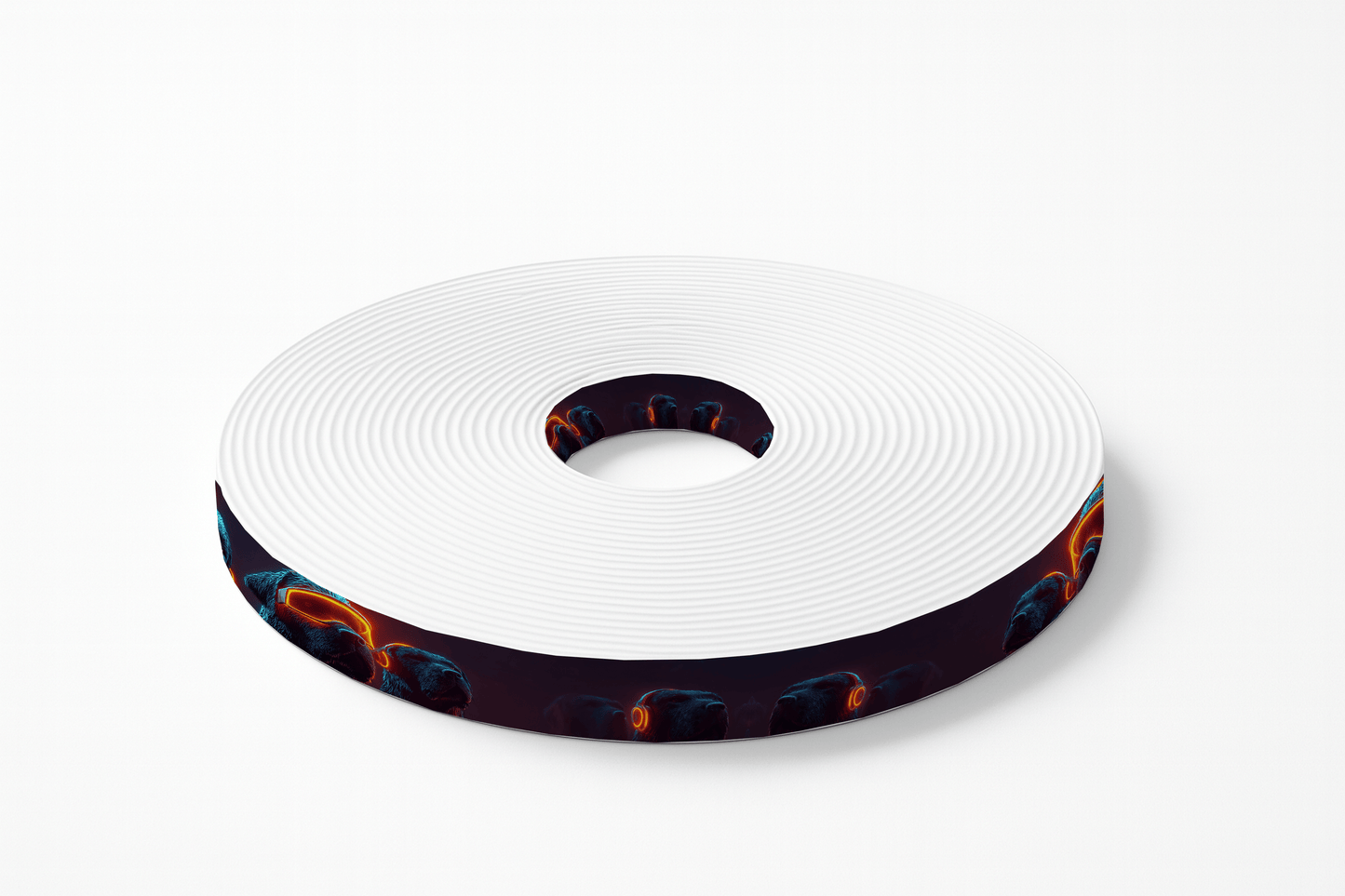 L'atelier du Fourmilier BioThane imprimé au mètre BioThane® imprimé – Chiens futuristes au casque néon