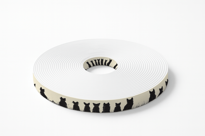 L'atelier du Fourmilier BioThane imprimé au mètre BioThane imprimé – Chiens silhouettes noires dans les herbes