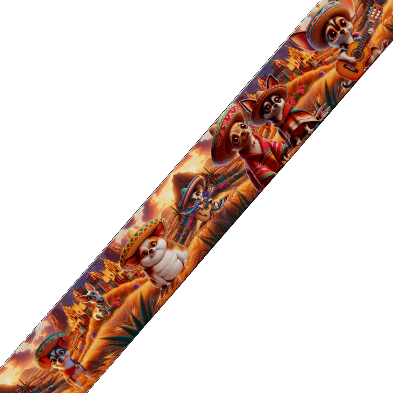 L'atelier du Fourmilier BioThane imprimé au mètre BioThane imprimé Chihuahuas Mariachis – Au mètre