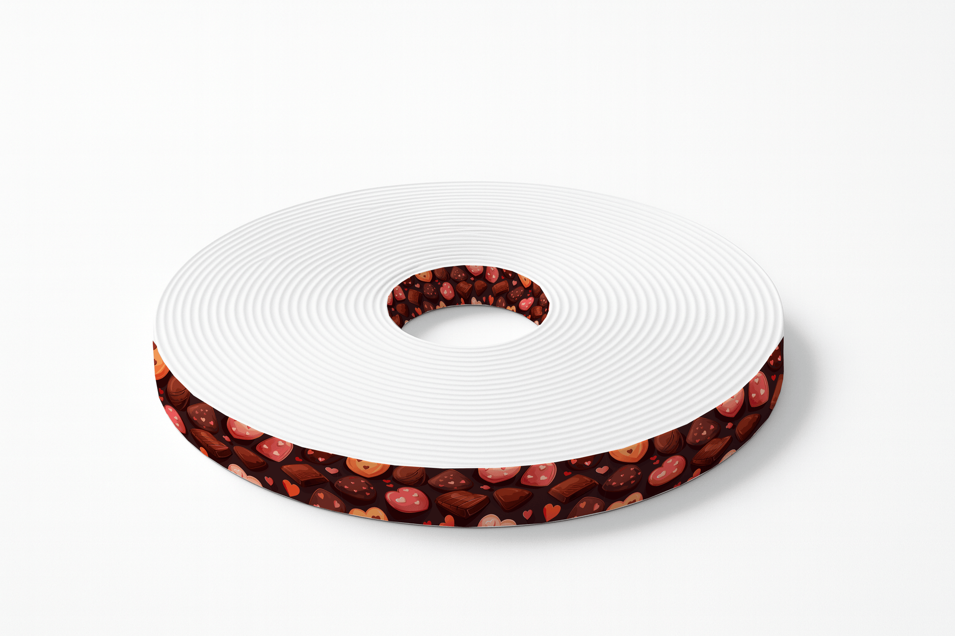 L'atelier du Fourmilier BioThane imprimé au mètre BioThane imprimé – Chocolats & cœurs gourmands