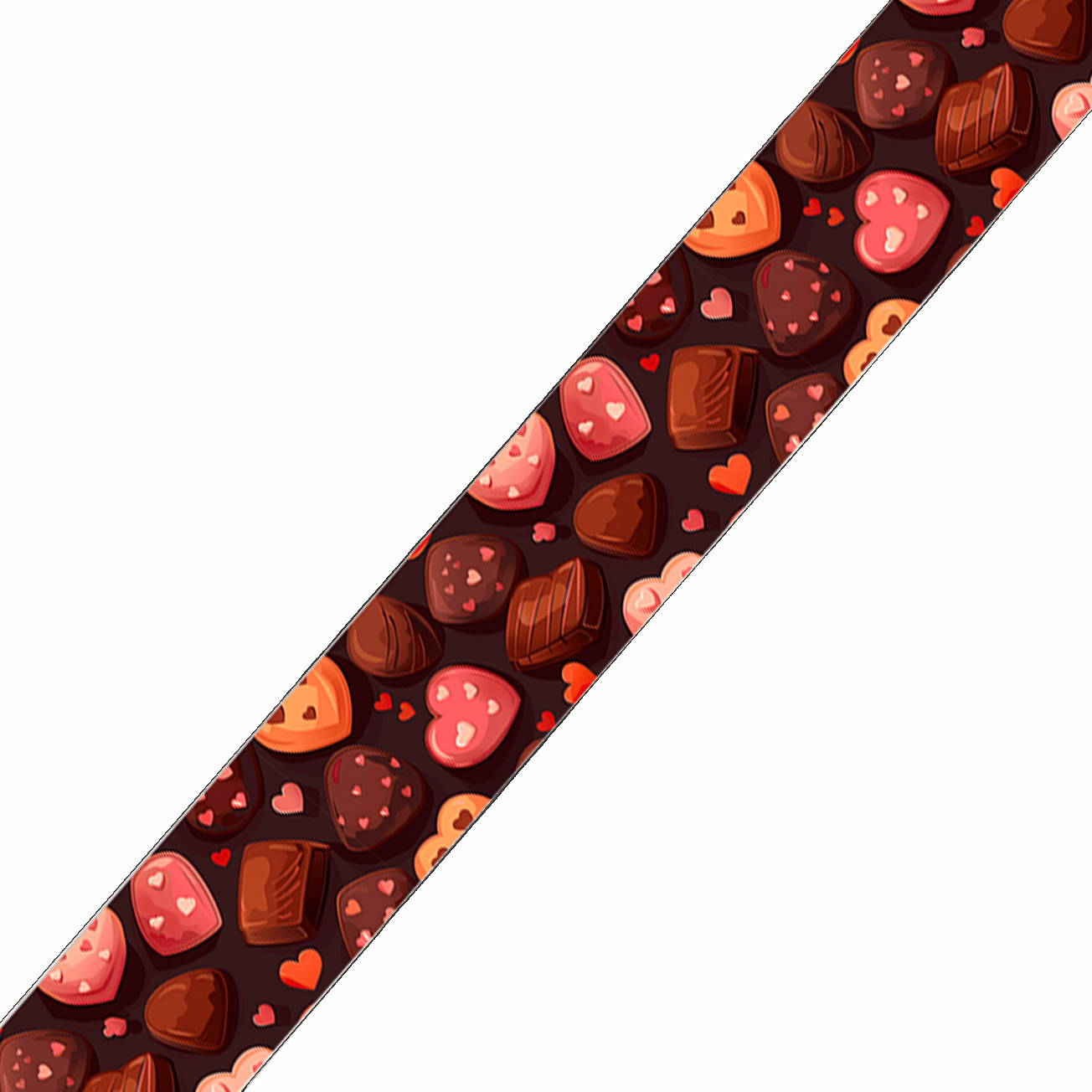 L'atelier du Fourmilier BioThane imprimé au mètre BioThane imprimé – Chocolats & cœurs gourmands