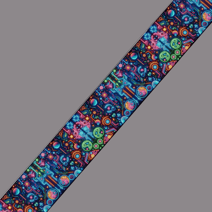 L'atelier du Fourmilier BioThane imprimé au mètre BioThane imprimé – Circuits galactiques