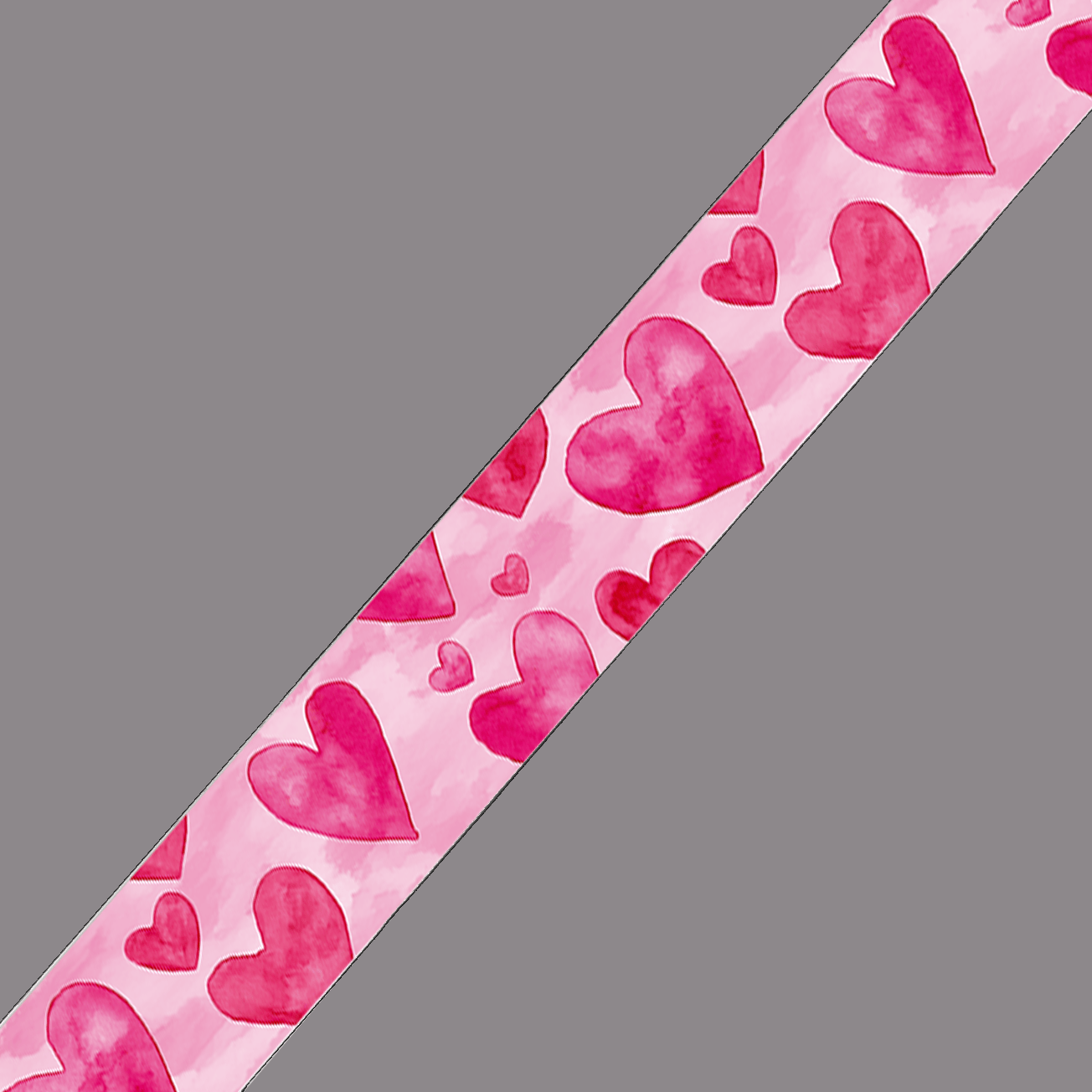 L'atelier du Fourmilier BioThane imprimé au mètre BioThane imprimé – Cœurs aquarelle roses