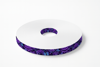L'atelier du Fourmilier BioThane imprimé au mètre BioThane imprimé – Cœurs violets, roses & papillons enchantés