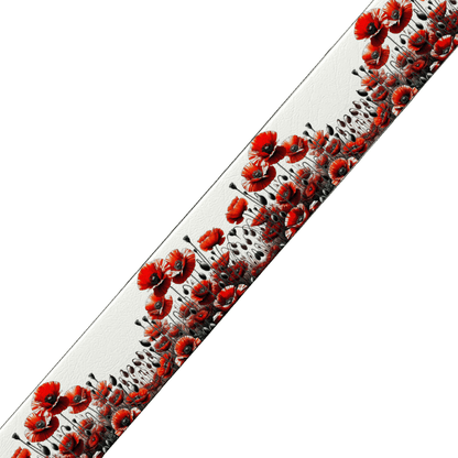 L'atelier du Fourmilier BioThane imprimé au mètre BioThane® imprimé - Coquelicots rouges sur fond clair