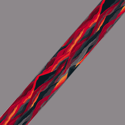 L'atelier du Fourmilier BioThane imprimé au mètre BioThane imprimé – “Coulées de Lave” (Rouge / Orange / Noir)