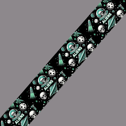 L'atelier du Fourmilier BioThane imprimé au mètre BioThane imprimé – Crânes & OVNI