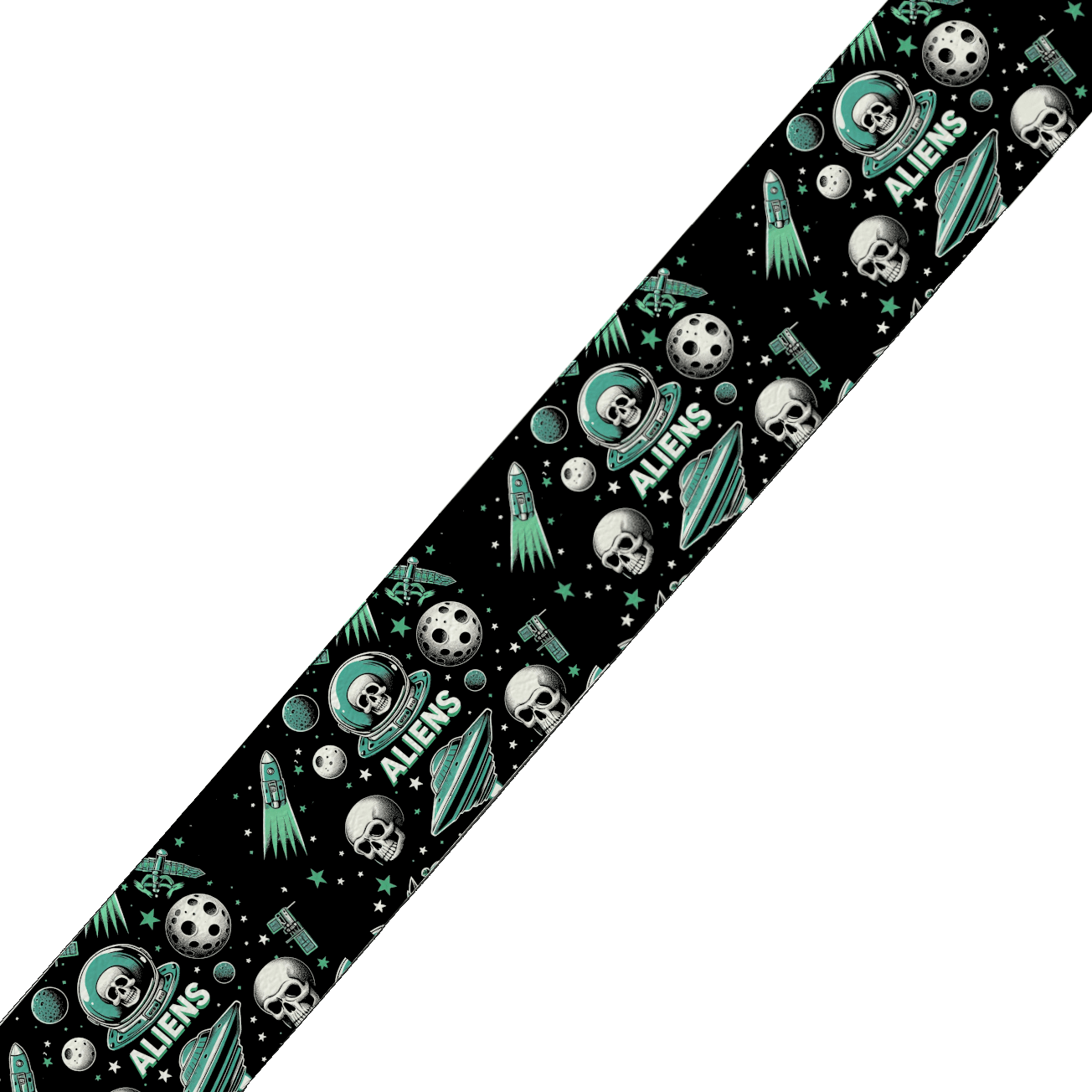 L'atelier du Fourmilier BioThane imprimé au mètre BioThane imprimé – Crânes & OVNI