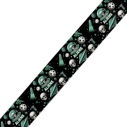 L'atelier du Fourmilier BioThane imprimé au mètre BioThane imprimé – Crânes & OVNI