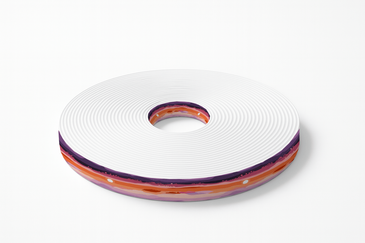 L'atelier du Fourmilier BioThane imprimé au mètre BioThane imprimé – Dégradé solaire rose, violet & orange