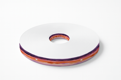 L'atelier du Fourmilier BioThane imprimé au mètre BioThane imprimé – Dégradé solaire rose, violet & orange