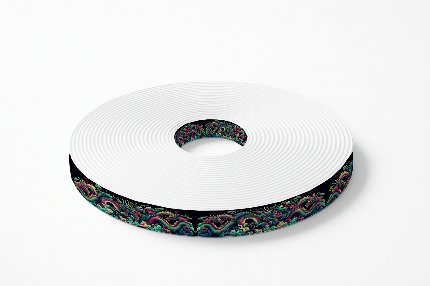 L'atelier du Fourmilier BioThane imprimé au mètre BioThane® imprimé – Dragons Asiatiques multicolores