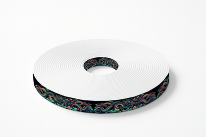 L'atelier du Fourmilier BioThane imprimé au mètre BioThane® imprimé – Dragons Asiatiques multicolores