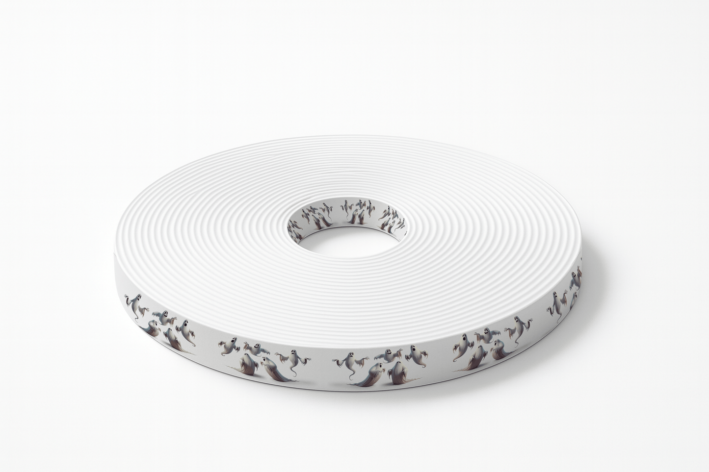 L'atelier du Fourmilier BioThane imprimé au mètre BioThane imprimé “Fantômes joyeux” (Collection Halloween)