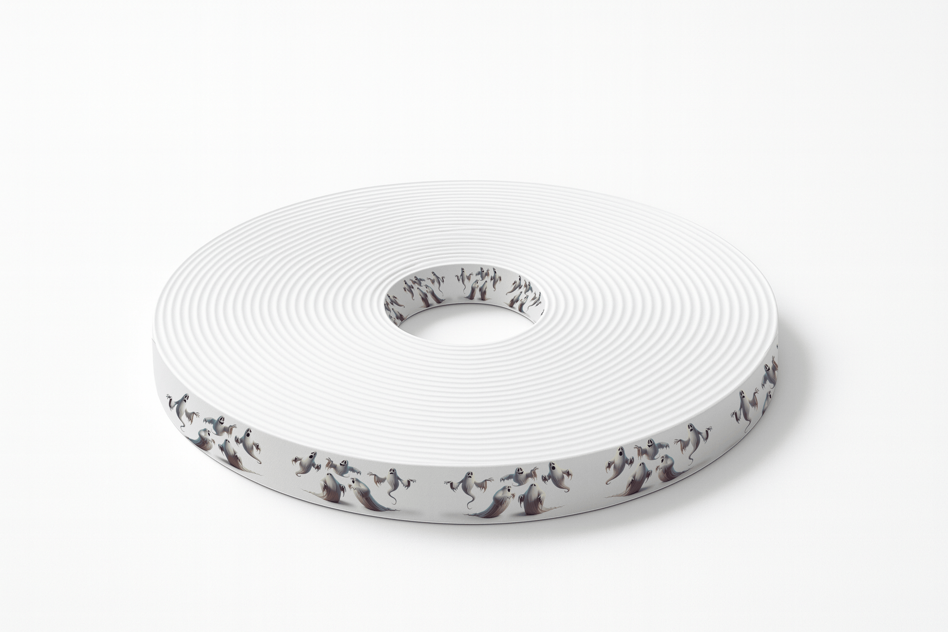 L'atelier du Fourmilier BioThane imprimé au mètre BioThane imprimé “Fantômes joyeux” (Collection Halloween)