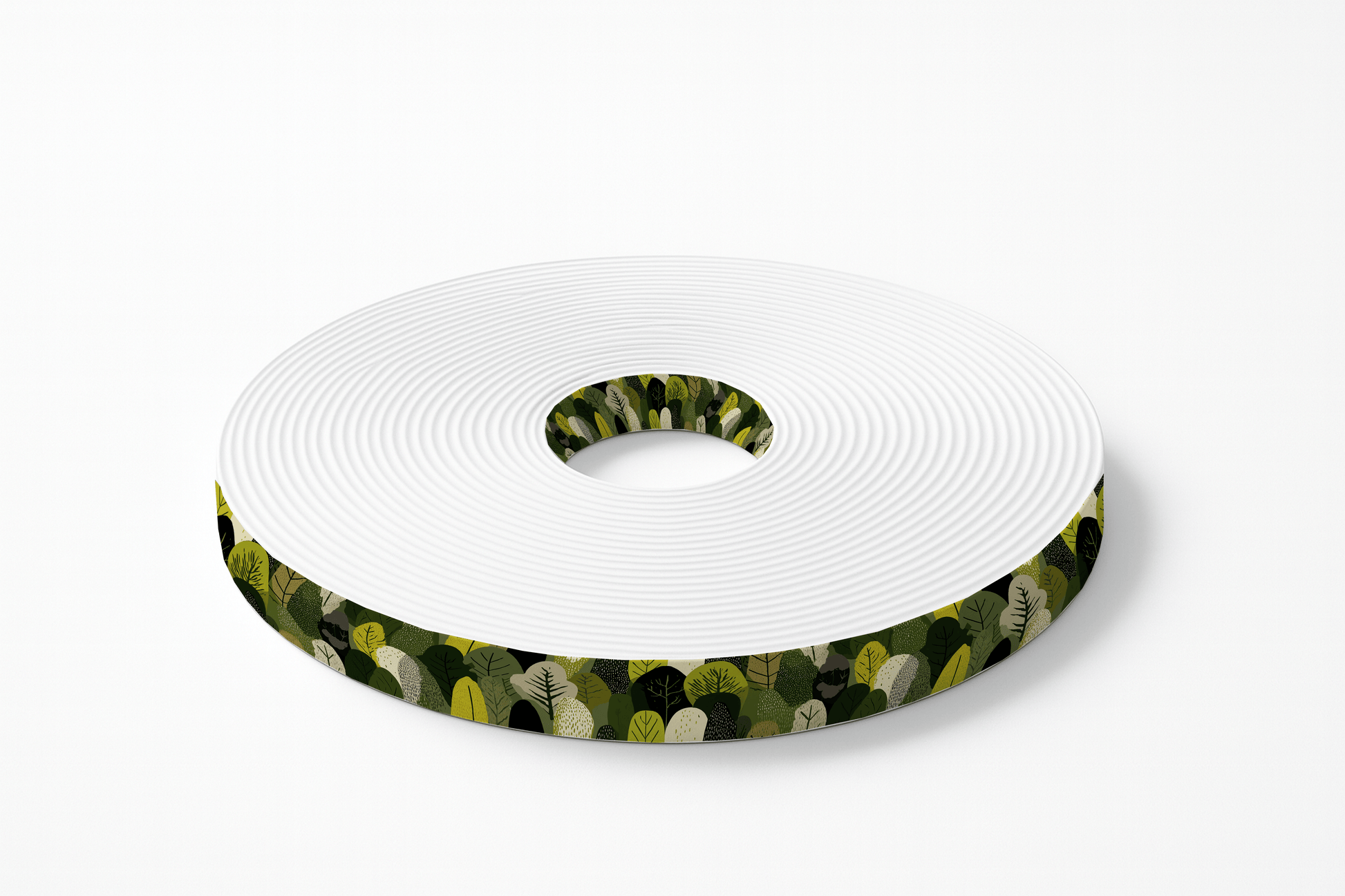 L'atelier du Fourmilier BioThane imprimé au mètre BioThane imprimé – “Feuillage Vert Olive & Anis”