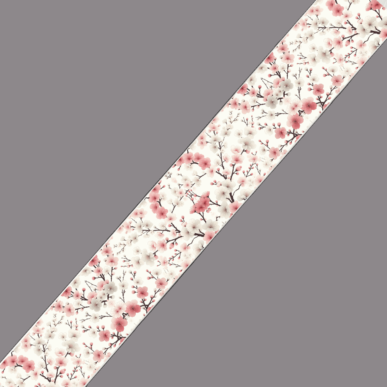 L'atelier du Fourmilier BioThane imprimé au mètre BioThane imprimé – Fleurs de cerisier japonaises