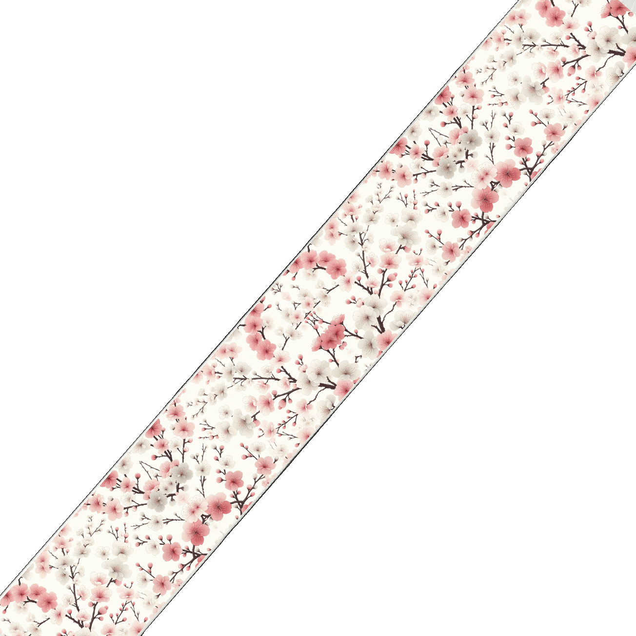 L'atelier du Fourmilier BioThane imprimé au mètre BioThane imprimé – Fleurs de cerisier japonaises