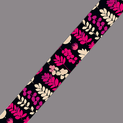 L'atelier du Fourmilier BioThane imprimé au mètre BioThane imprimé – “Floral Fuchsia”