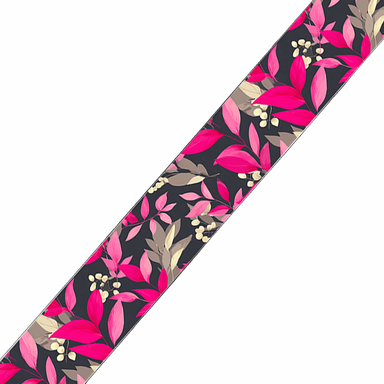 L'atelier du Fourmilier BioThane imprimé au mètre BioThane imprimé – “Floral Night Fuchsia”