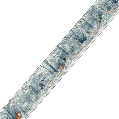 L'atelier du Fourmilier BioThane imprimé au mètre BioThane imprimé “Forêt d’hiver aux renards”