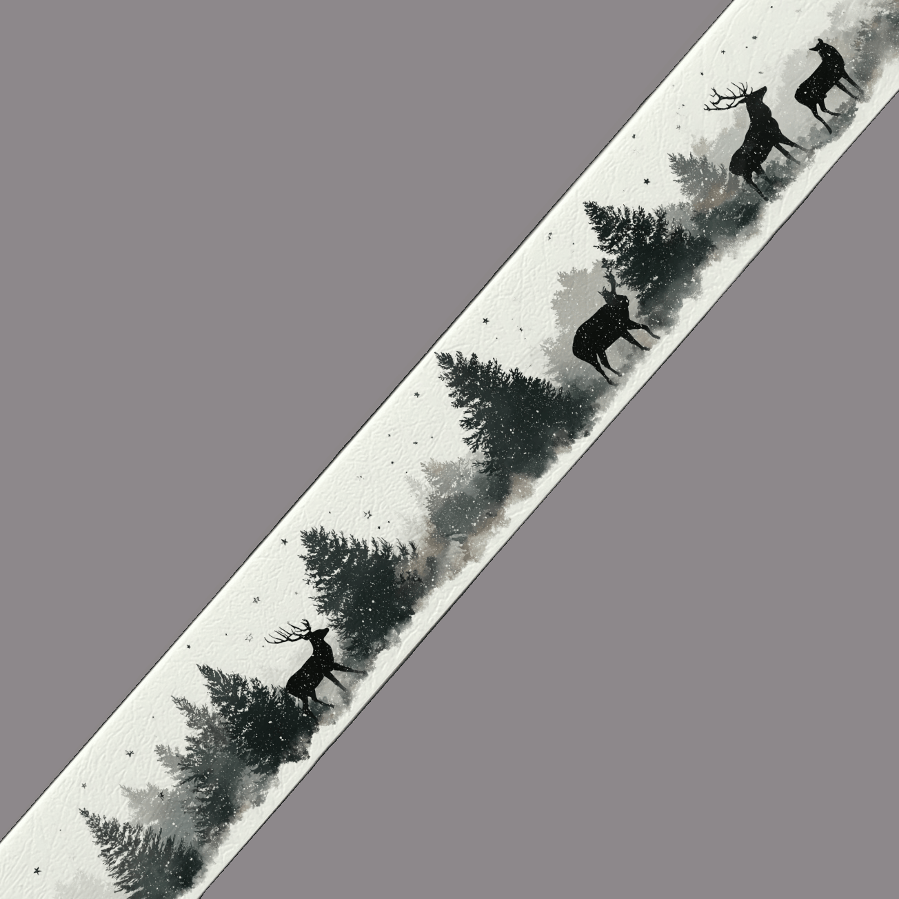 L'atelier du Fourmilier BioThane imprimé au mètre BioThane imprimé “Forêt des Cerfs”