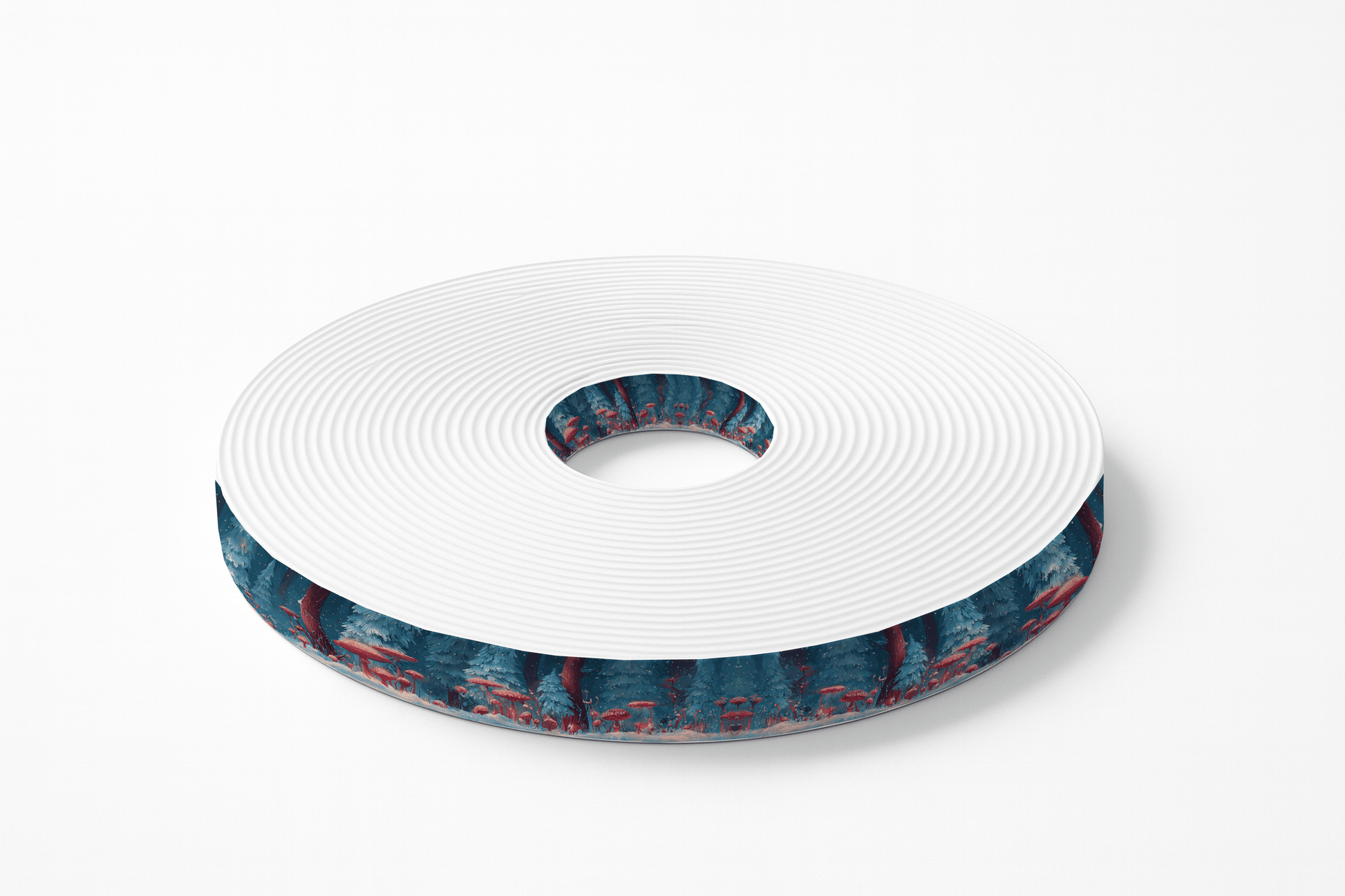 L'atelier du Fourmilier BioThane imprimé au mètre BioThane imprimé “Forêt enchantée d’hiver”