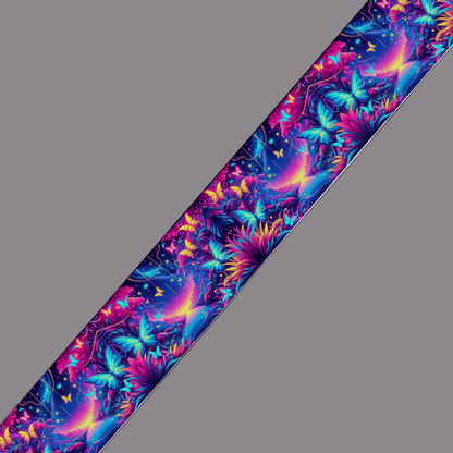 L'atelier du Fourmilier BioThane imprimé au mètre BioThane imprimé « Forêt magique & papillons »