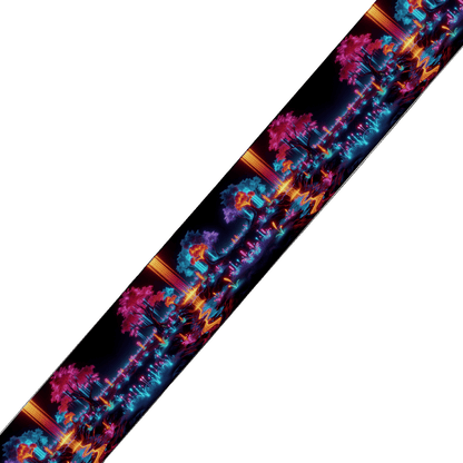 L'atelier du Fourmilier BioThane imprimé au mètre BioThane imprimé – Forêt Néon magique (au mètre)