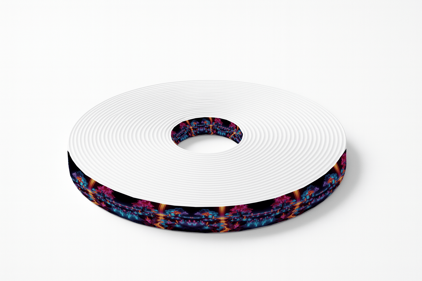 L'atelier du Fourmilier BioThane imprimé au mètre BioThane imprimé – Forêt Néon magique (au mètre)