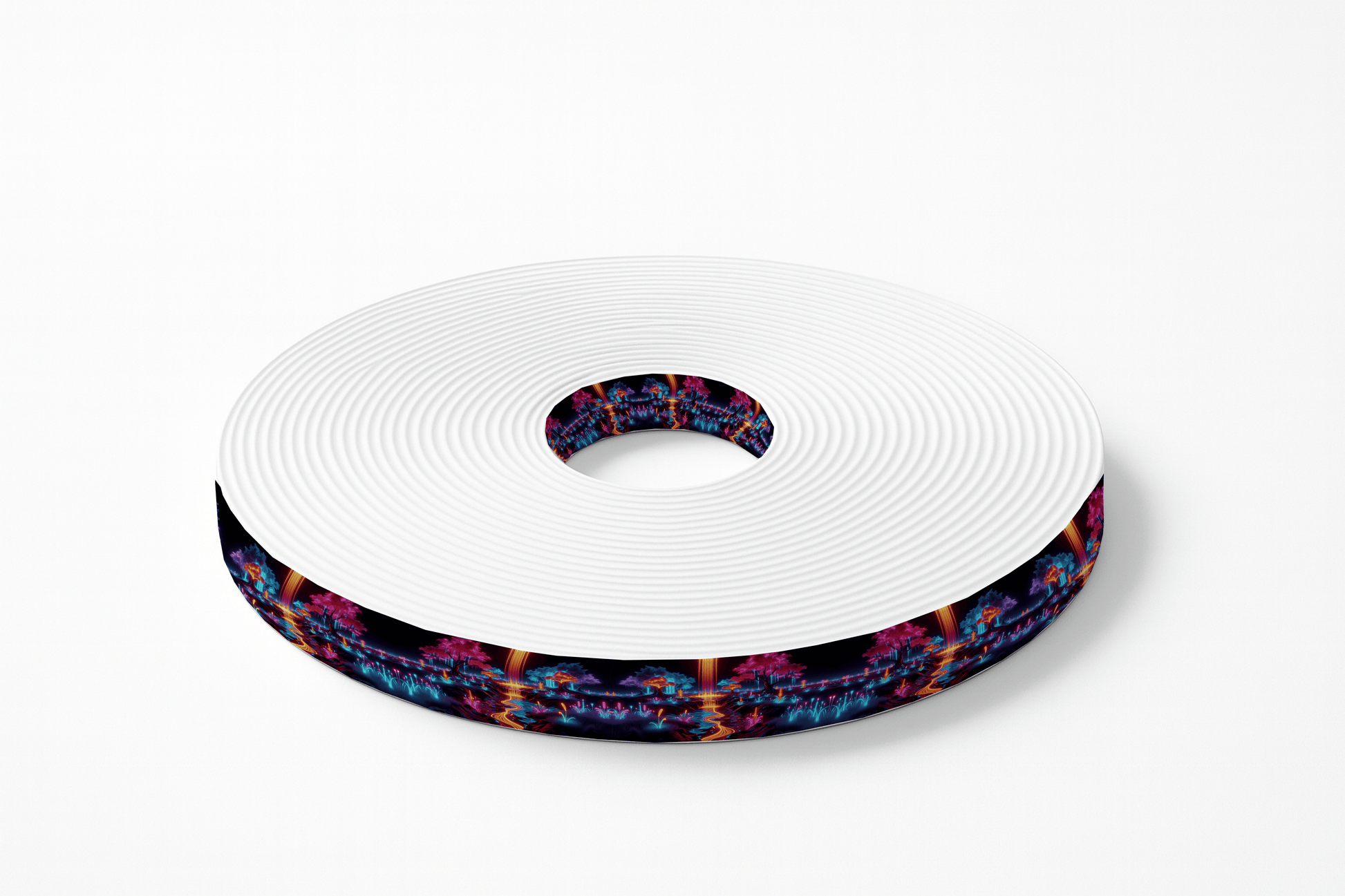 L'atelier du Fourmilier BioThane imprimé au mètre BioThane imprimé – Forêt Néon magique (au mètre)