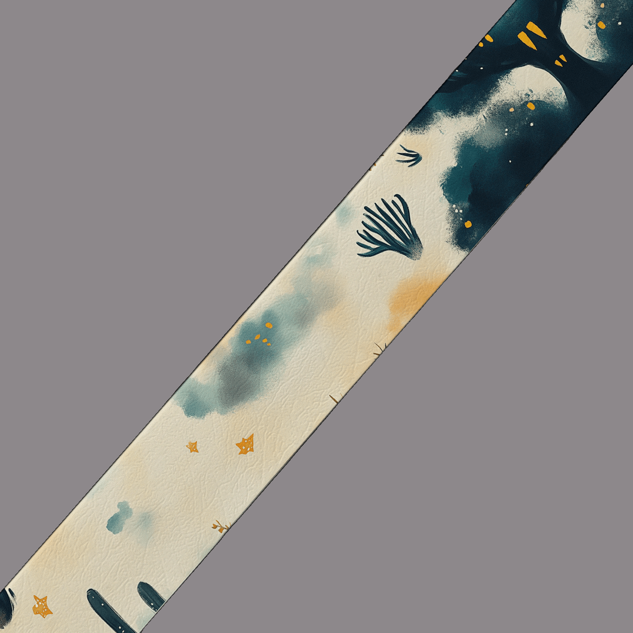 L'atelier du Fourmilier BioThane imprimé au mètre BioThane imprimé – Forêt onirique nocturne