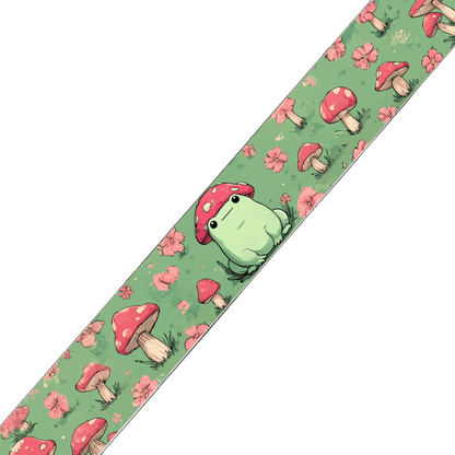 L'atelier du Fourmilier BioThane imprimé au mètre BioThane® imprimé - Grenouille magique & champignons