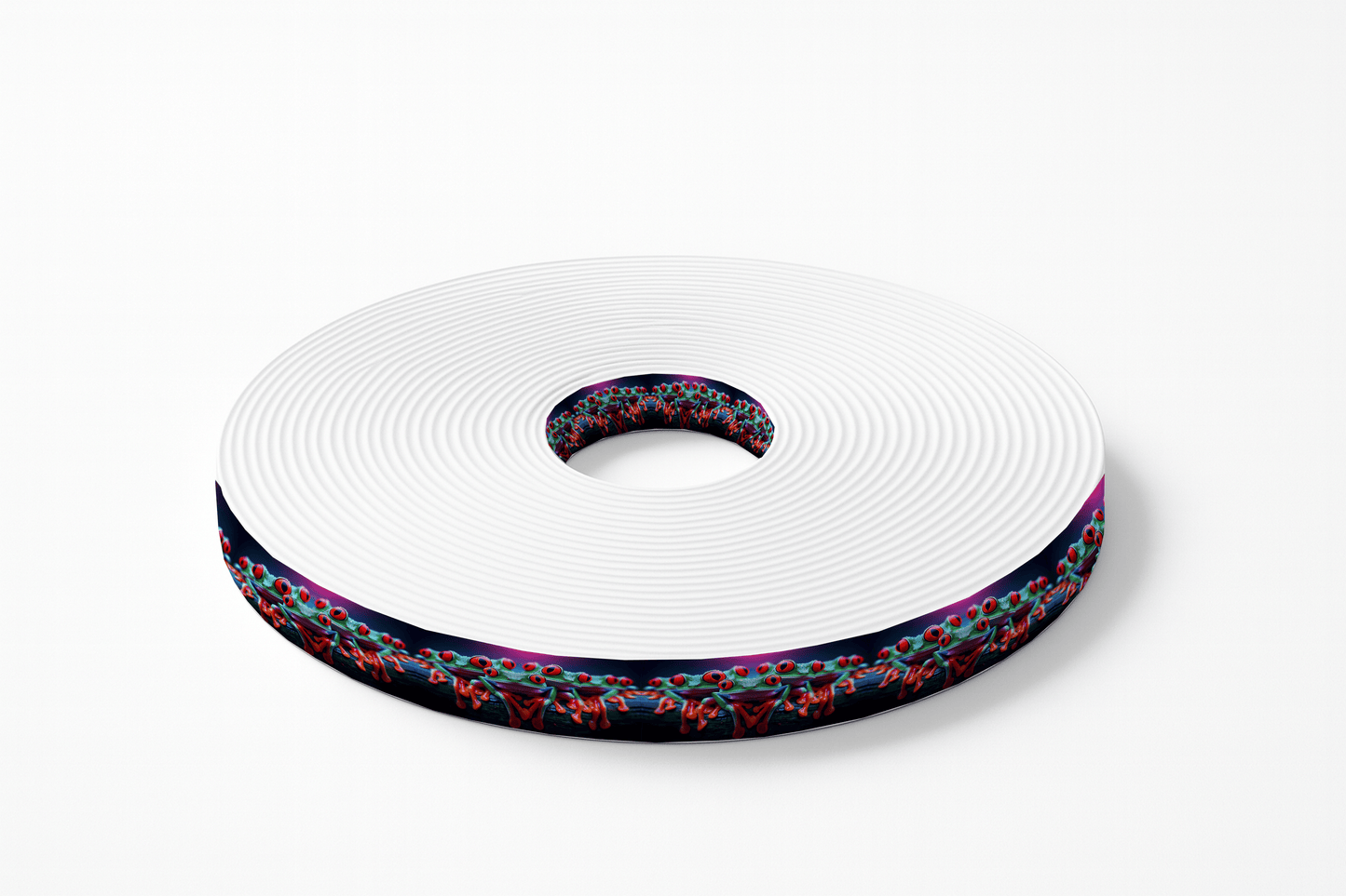 L'atelier du Fourmilier BioThane imprimé au mètre BioThane imprimé – Grenouilles tropicales aux yeux rouges