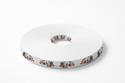 L'atelier du Fourmilier BioThane imprimé au mètre BioThane® imprimé - Halloween Fantômes & Maison Hantée (19mm, 25mm ou 38mm)