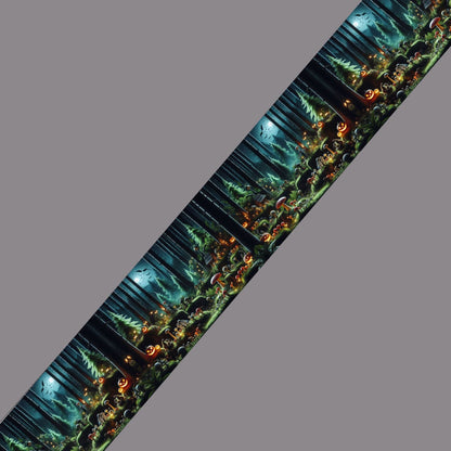 L'atelier du Fourmilier BioThane imprimé au mètre BioThane® imprimé – Halloween féérique en forêt sombre