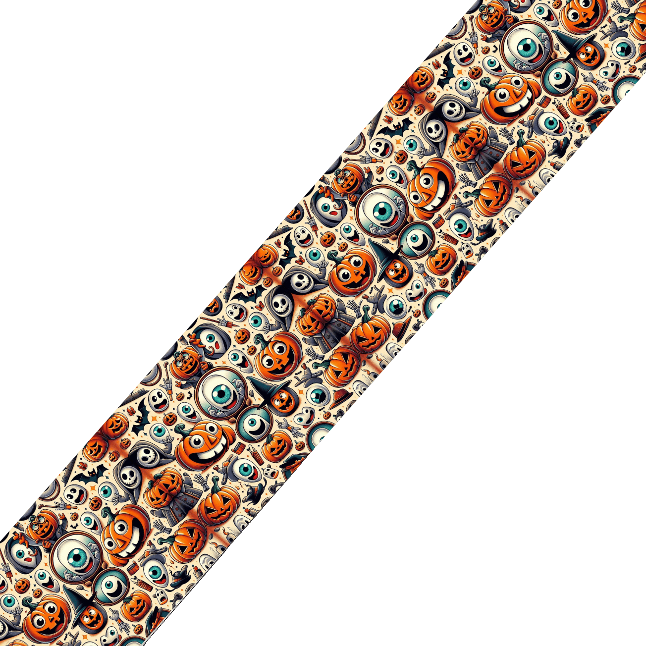 L'atelier du Fourmilier BioThane imprimé au mètre BioThane® imprimé – Halloween Monstres rigolos & citrouilles